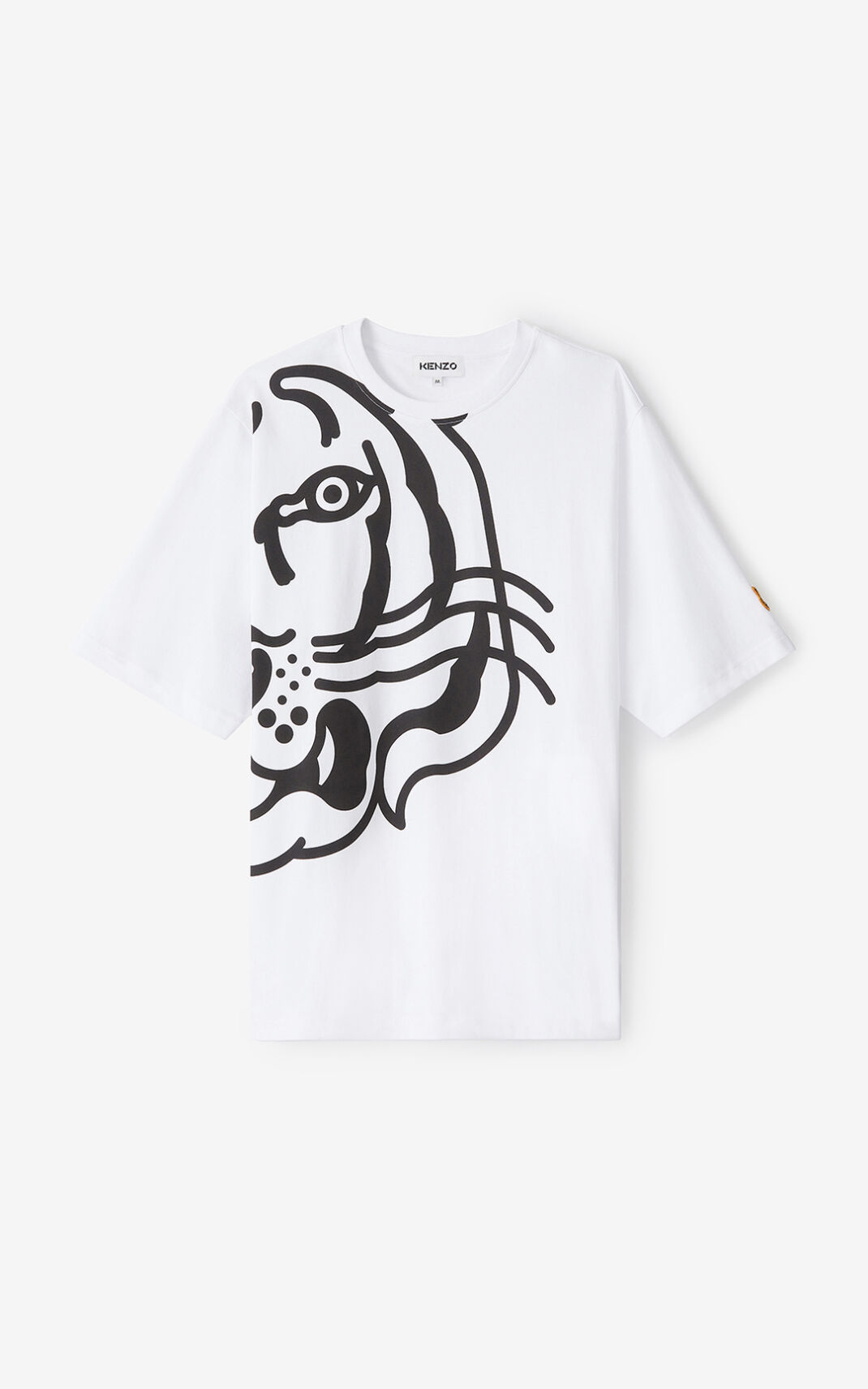 T Shirt Kenzo Homme K Tiger oversized Blanche DBKEQ-6340